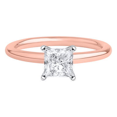 lab grown diamond princess-cut solitaire engagement ring (1 ct.)