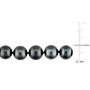 Tahitian Black Pearl Necklace in 14K White Gold, 8-10mm, 18&rdquo;