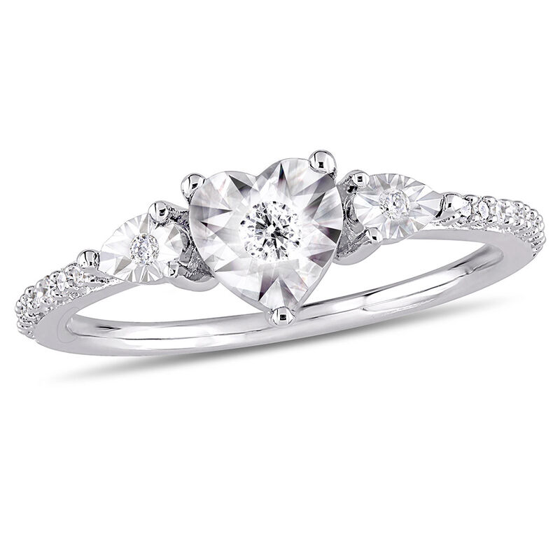 1/7 ct. tw. Diamond Promise Ring in Sterling Silver | Helzberg Diamonds