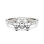 Lab-Created Moissanite East-West Engagement Ring in 14K White Gold &#40;2 7/8 ct. tw.&#41;