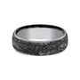 Men&rsquo;s Bird Feather Wedding Band in Gray Tantalum, 6.5MM