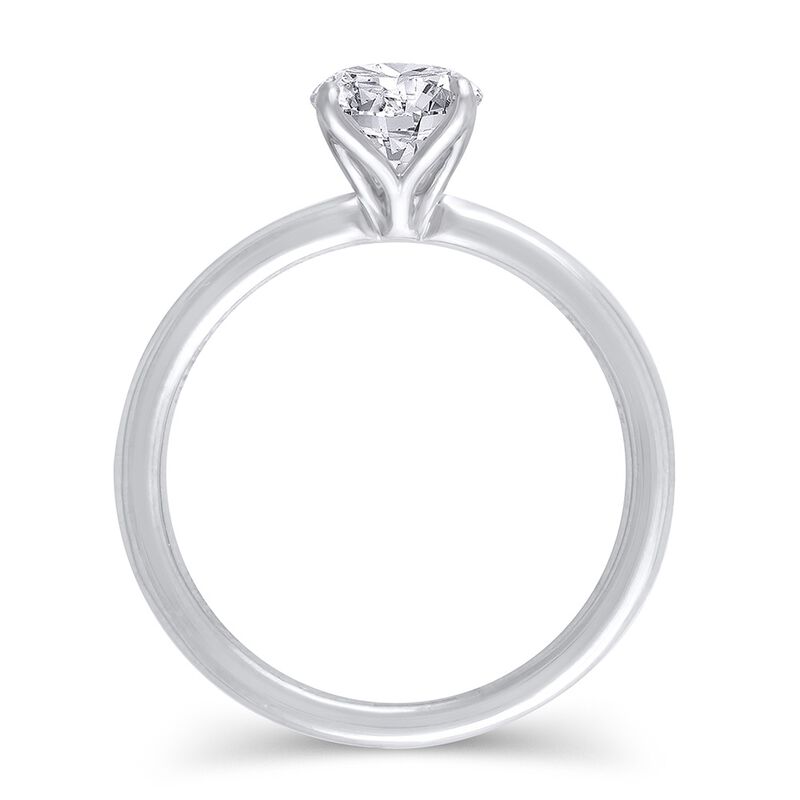 Lab Grown Diamond Solitaire Round Engagement Ring in 14K White Gold &#40;1 1/2 ct.&#41;