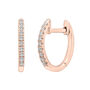 Diamond Huggie Hoop Earrings in 14K Rose Gold &#40;1/10 ct. tw.&#41;