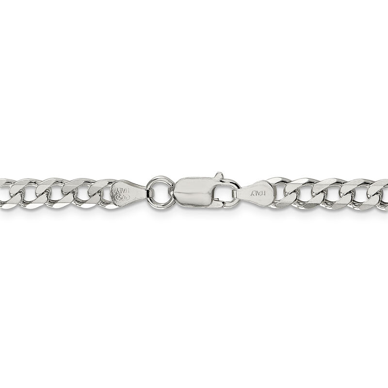 Curb Chain Necklace in Sterling Silver, 24&quot;
