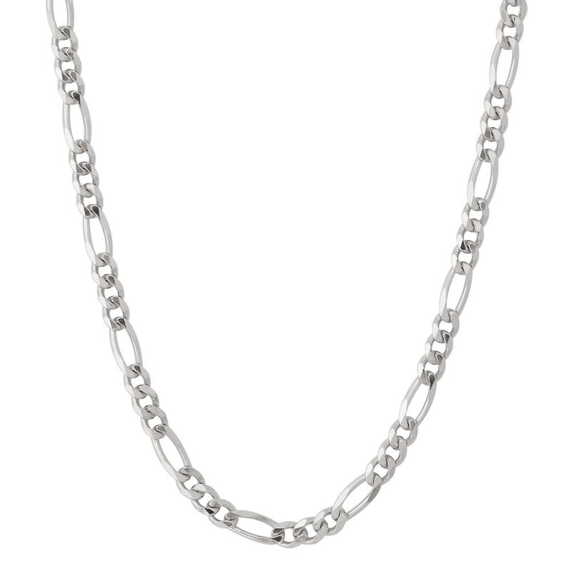 Figaro Chain in Sterling Silver, 24&quot;