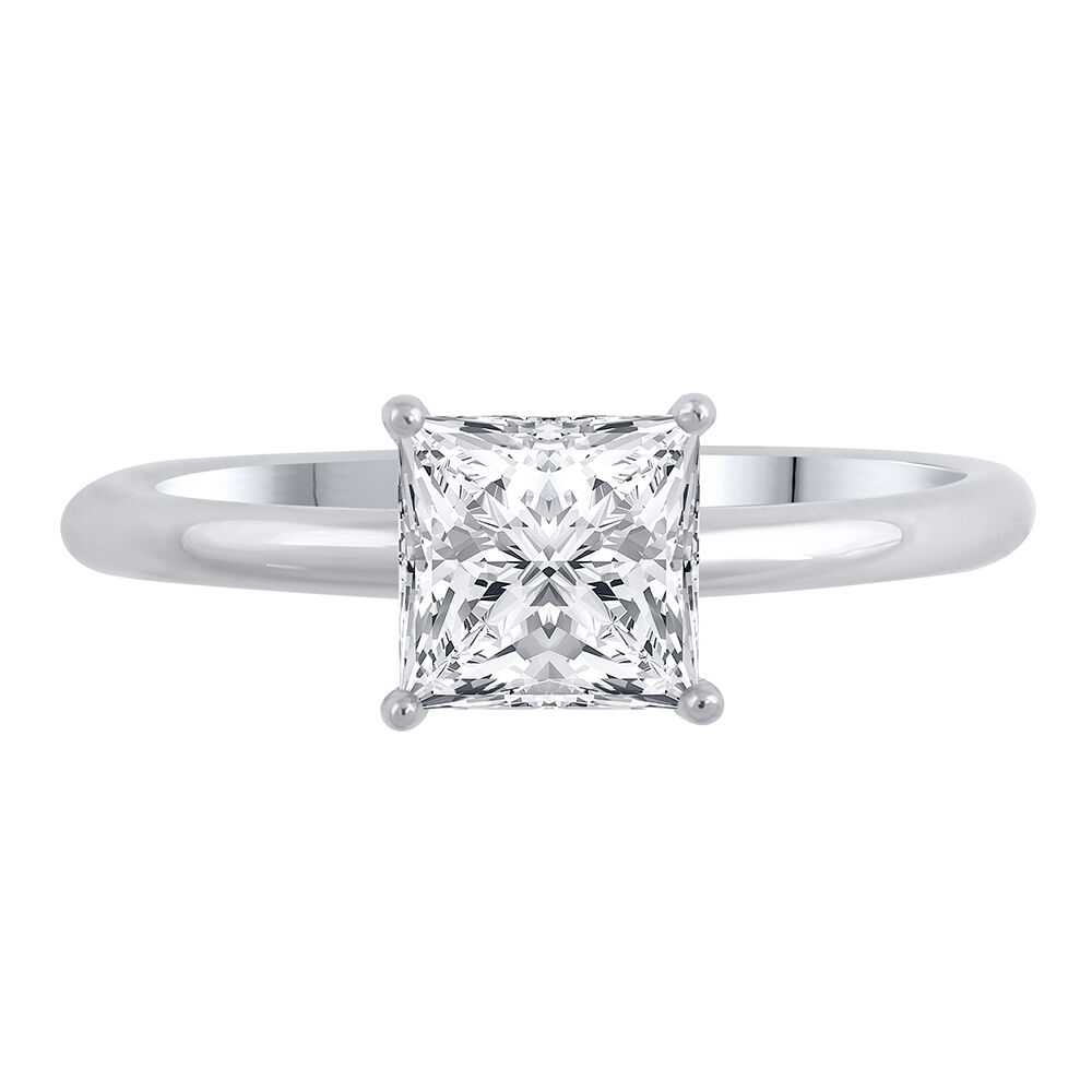 Diamond Engagement Ring 1/2 ct tw Princess & Round-cut 14K White Gold | Kay