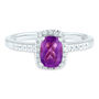 Gemstone and Diamond Ring in 10K Gold &#40;1/10 ct. tw.&#41; 