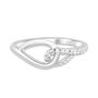 Lab Grown Diamond Ring with Locked Loops in 10K White Gold &#40;1/10 ct. tw.&#41;