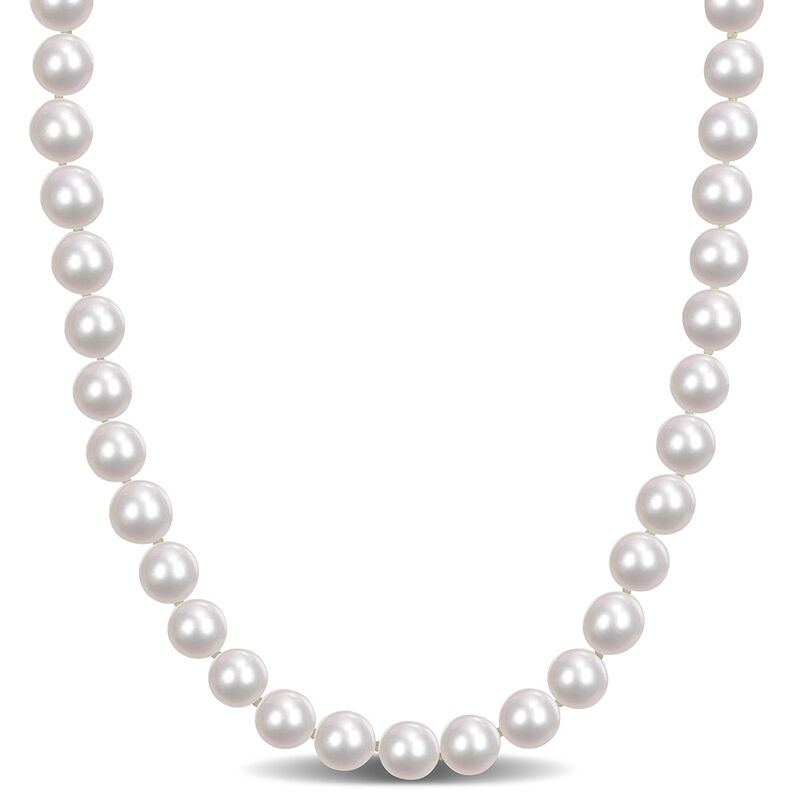 Akoya Pearl Necklace in 14K Yellow Gold, 8mm, 18&rdquo;