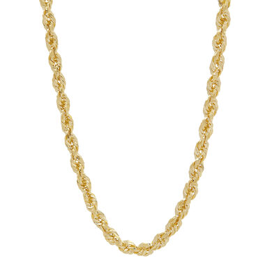 Solid Rope Chain in 14K Yellow Gold