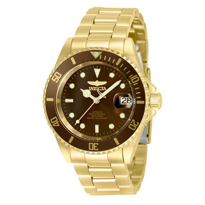 Men’s Pro Diver Watch in Yellow Gold-Tone Stainless Steel