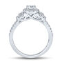 Lab Grown Diamond Engagement Ring with Three Halos in 14K White Gold &#40;1 ct. tw&#41;