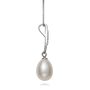 Freshwater Cultured Pearl &amp; Lab Created White Sapphire Pendant in Sterling Silver