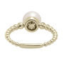 White Freshwater Pearl Ring In 10K Yellow Gold