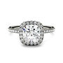 Moissanite Cushion-Cut Halo Ring in 14K White Gold &#40;1 5/8 ct. tw.&#41;
