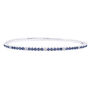 Blue Sapphire and Diamond Flex Bangle in 10K White Gold &#40;1/8 ct. tw.&#41;
