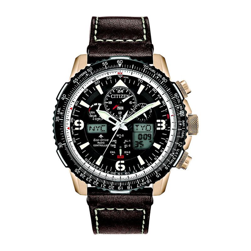 Promaster Skyhawk A-T Chronograph Men&rsquo;s Watch in Rose Gold-Tone Ion-Plated Stainless Steel