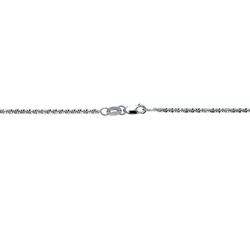 Polished Criss Cross Chain in 14K White Gold, 20&quot;