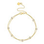Diamond Bezel Two-Row Bracelet in 10K Yellow Gold &#40;1/4 ct. tw.&#41;