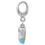 Blue Baby Shoe Charm in Sterling Silver