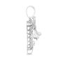Men&rsquo;s Lion Head Charm with Diamonds in Sterling Silver &#40;1 ct. tw.&#41;