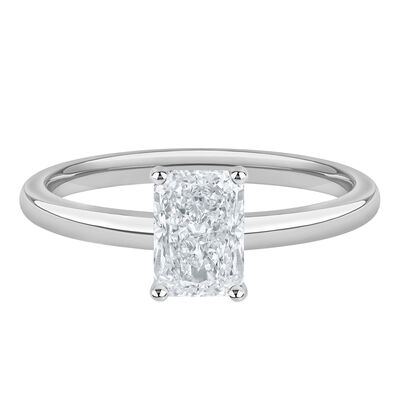 Diamond Radiant-Cut Solitaire Engagement Ring in 14K Gold