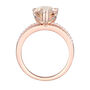 Pear-Shaped Morganite &amp; Diamond Ring Set in 14K Rose Gold &#40;1/4 ct. tw.&#41;