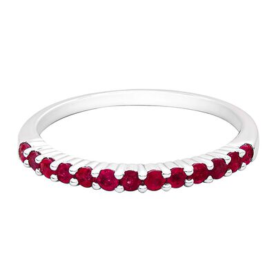 Ruby Stack Ring in Sterling Silver