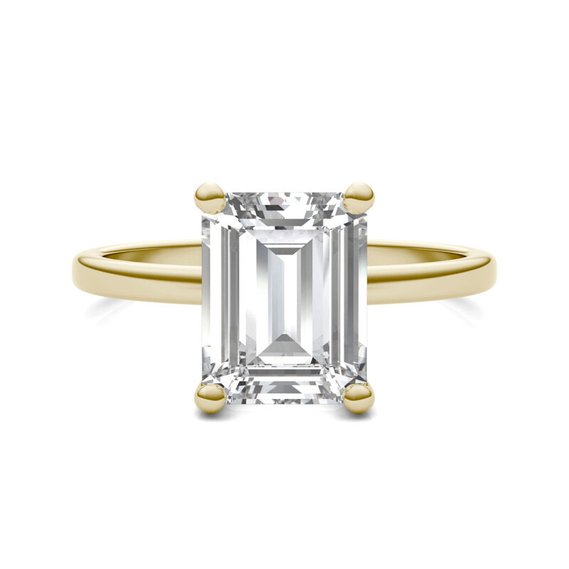 Lab-Created Moissanite Solitaire Engagement Ring in 14K Yellow Gold &#40;2-1/2 ct. tw.&#41;