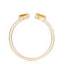  Citrine &amp; Diamond Accent Stacking Ring in 10K Yellow Gold 