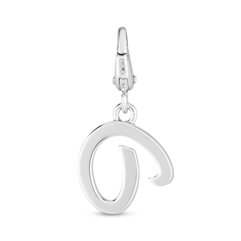 Letter D Charm in Sterling Silver