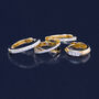 Diamond Huggie Hoop &#39;X&#39; Earrings in 14K Yellow Gold &#40;1/7 ct. tw.&#41;