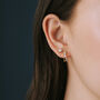 Diamond Huggie Hoop &#39;X&#39; Earrings in 14K Yellow Gold &#40;1/7 ct. tw.&#41;