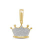 Men&rsquo;s Diamond Crown Charm in 10K Yellow Gold &#40;1/4 ct. tw.&#41;