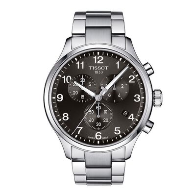 XL Chrono Classic Black Men’s Watch in Stainless Steel, 45mm