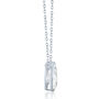 Lab-Created White Sapphire Bezel-Set Pendant in Sterling Silver
