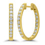 3/4 ct. tw. Diamond Inside-Out Hoop Earrings in 14K Yellow Gold