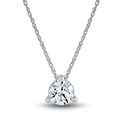 Light Heart Lab Grown Diamond Solitaire Pendant in 14K Gold (1/2 ct.)