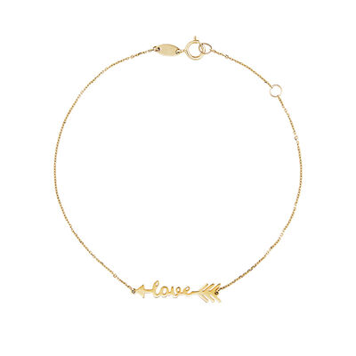 Arrow Love Bracelet in 14K Yellow Gold