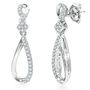 1/8 ct. tw. Diamond Teardrop Earrings in Sterling Silver