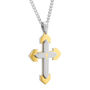 Lord&#39;s Prayer Cross in Two-Tone Stainless Steel, 24&quot;