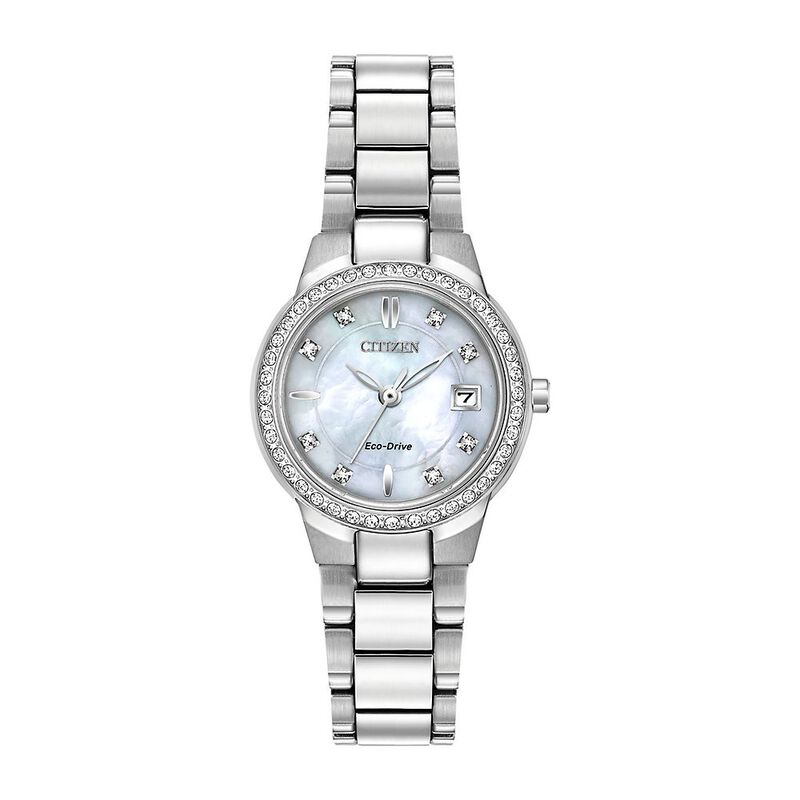 Mother of Pearl Women&rsquo;s Watch &amp; Bracelet Set in Stainless Steel