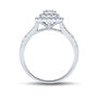 Princess-Cut Double-Halo Diamond Engagement Ring in 10K White Gold &#40;1/2 ct. tw.&#41;