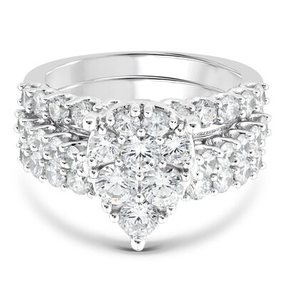 Lab Grown Diamond Bridal Set in 14K White Gold (3 ct. tw.)