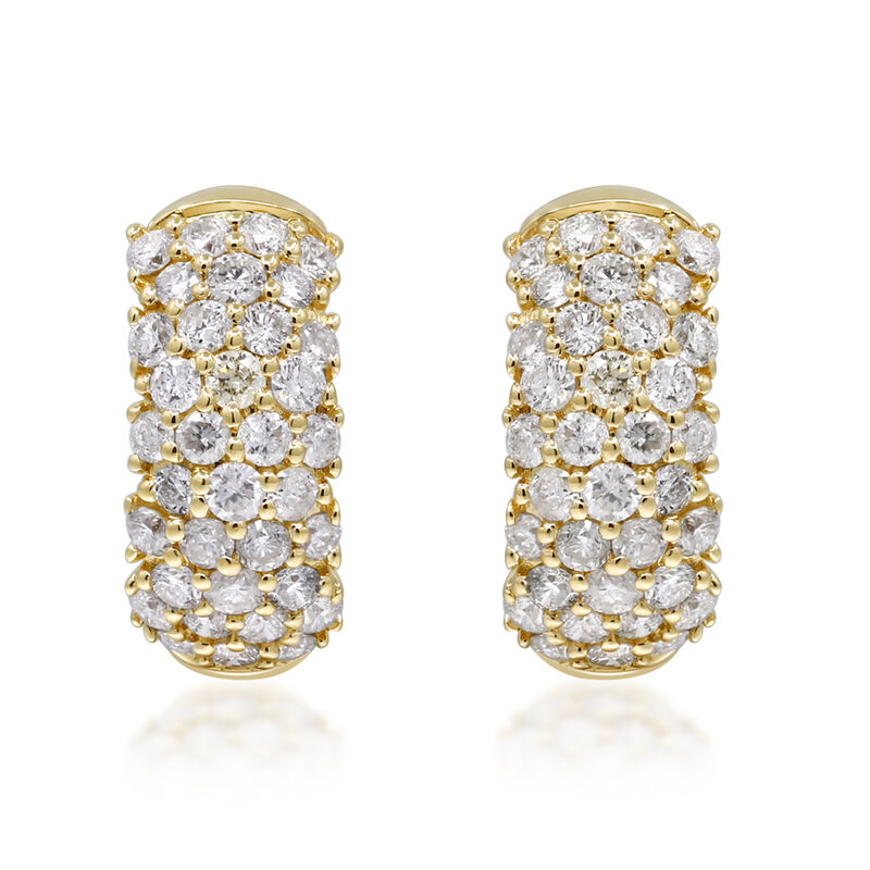 Diamond Reversible Hoop Earrings in 10K Yellow Gold &#40;1 ct. tw.&#41;