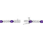 Amethyst and Lab-Created White Sapphire Bracelet in Sterling Silver 