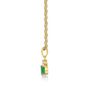 Emerald &amp; Diamond Pendant in 10K Yellow Gold