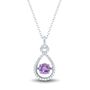 The Beat of Your Heart&amp;&#35;174; Amethyst &amp; Lab Created White Sapphire Pendant in Sterling Silver