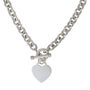 Heart Toggle Necklace with Rolo Chain in Sterling Silver, 17&rdquo;
