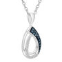 Diamond Necklace &amp; Earring Set with Pear Shape in Sterling Silver &#40;1/4 ct. tw.&#41;